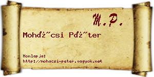 Mohácsi Péter névjegykártya