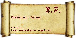 Mohácsi Péter névjegykártya